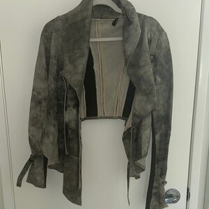 Vintage Kill City‎ Leather Gray Women's Jacket womens XS